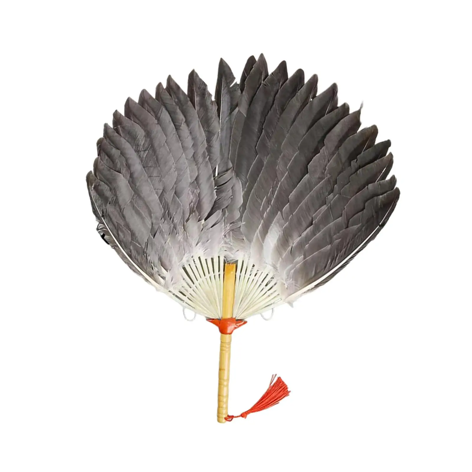 Versatile Chinese Feather Fan Traditional Handheld Fan for Summer Cooling and Dance Performances Decor