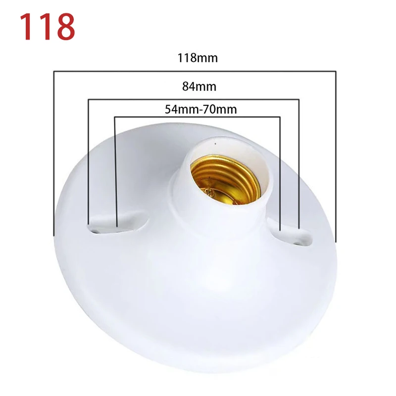 Diameter Lighting Accessories Lamp Holder E27 Screw Socket Lamp Holder Copper Contact Wire Circular Exposed Lamp Holder A5