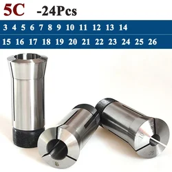 5C collets 24pcs/set collet set Round hole spring collet chuck for CNC machine milling lathe tool