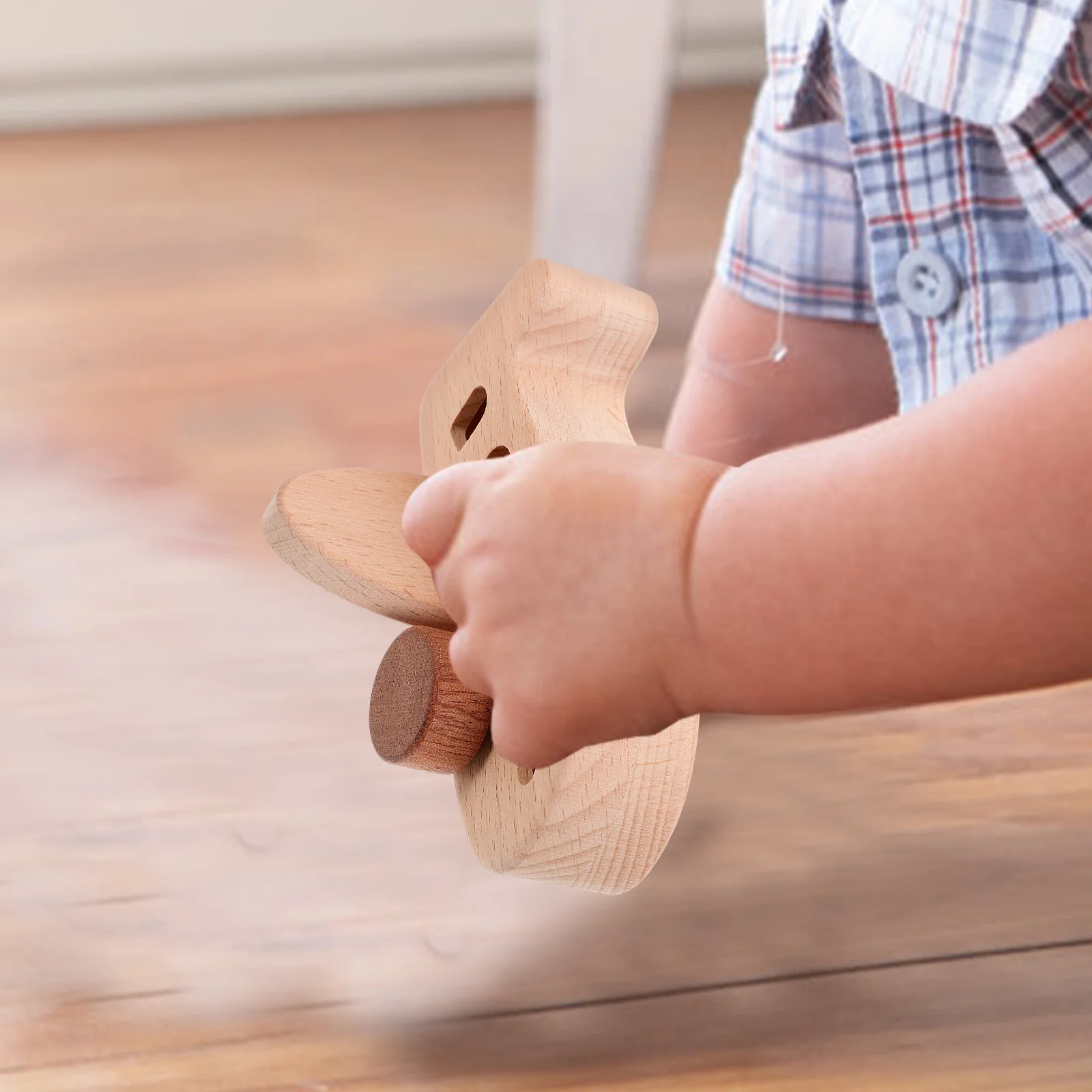 

Wooden Airplane Baby Push Pull Learning Activity Fine Motor Sensory Development Sound Rattle for Toddlers 1-3 Years