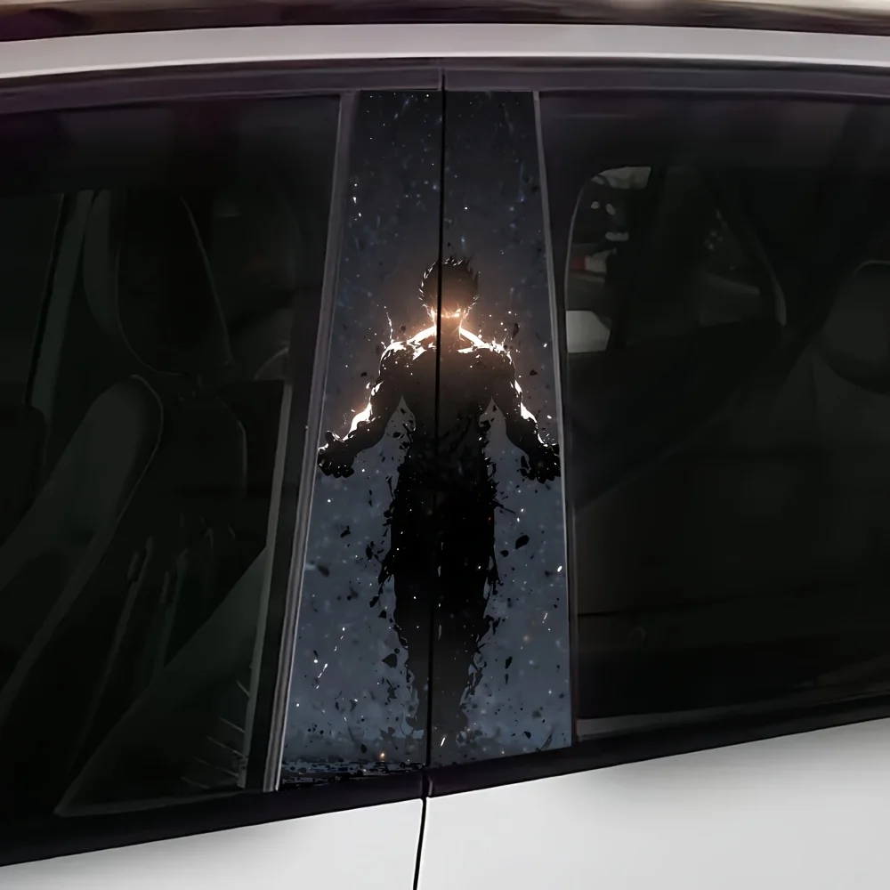 

Waterproof and Sun-resistant Car B-pillar Stickers Semi-matte Effect Easy To Paste and Waterproof Warrior Deformation Pattern