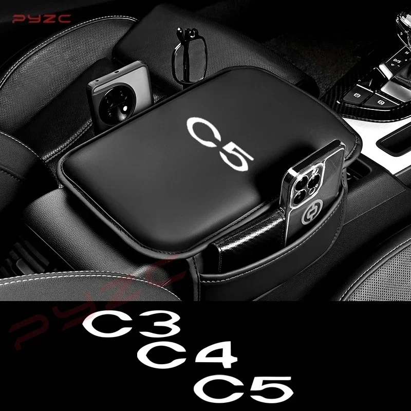 For Citroen C4 C5 C3 Car Armrest Box Pad Center Console Arm Rest Storage Pocket  Auto Accessories - view 2