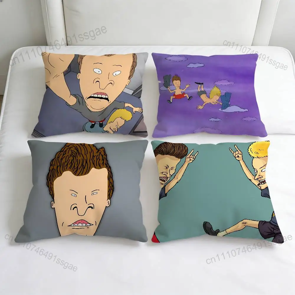 

B-Beavis and Butt H-Head Square Pillow Cover Decorative Throw Pillow Case for Sofa Couch Bed Home Car Living Room Decoration