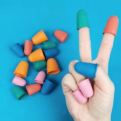 Rubber Finger Tips Silicone Finger Cover Pads For Quilting Embroidery Knitting Finger Protectors Sewing Thimble Supplies