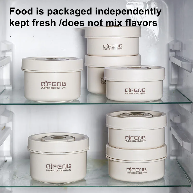 Ceramic plug-in lunch box that can be heated by microwave lunch box for office workers insulated lunch box, multi-layer separa