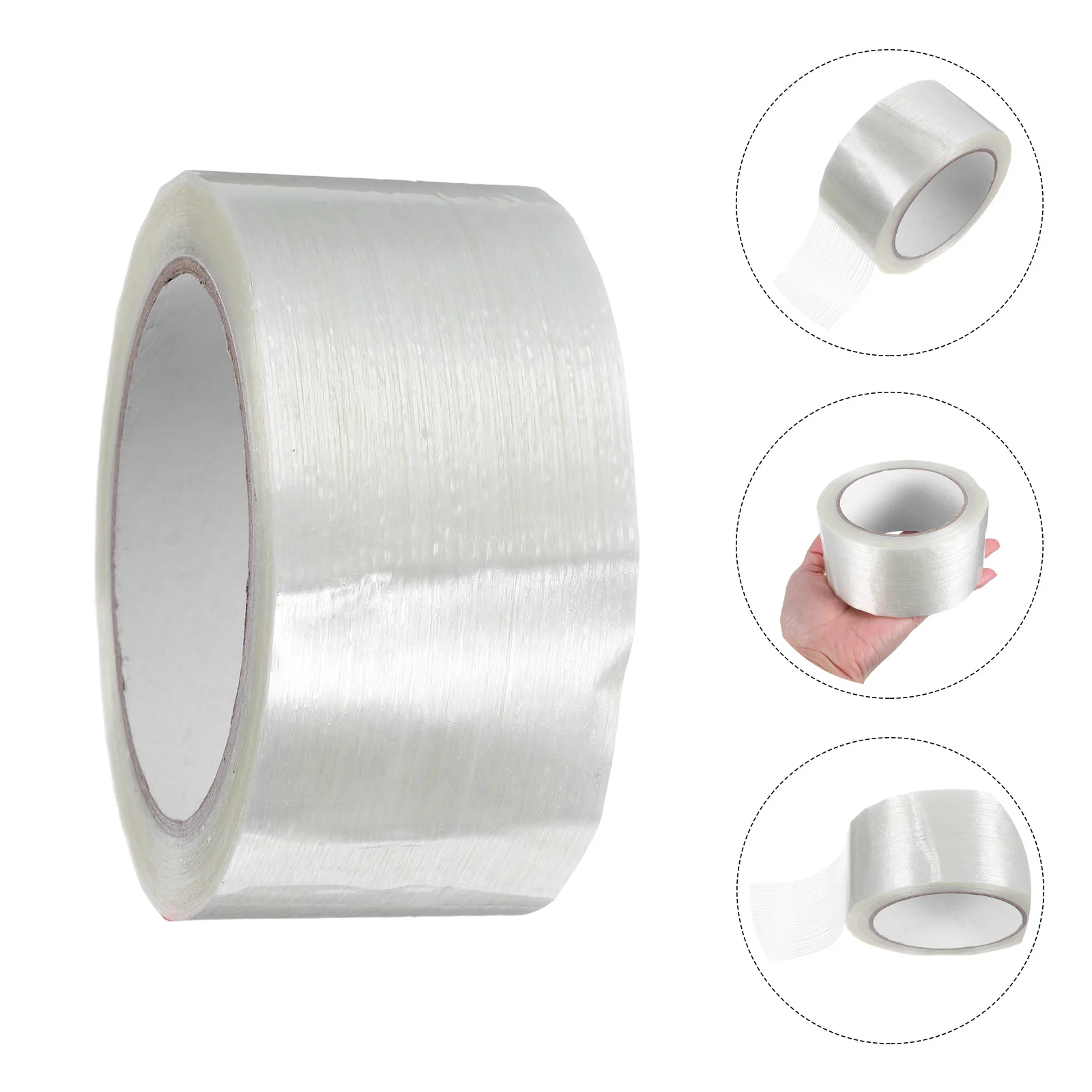 Heavy Duty Fiberglass 20M 48Mm Transparent Strong Adhesion Sealing Packaging Box Binding Shipping Supplies For Pipes Walls