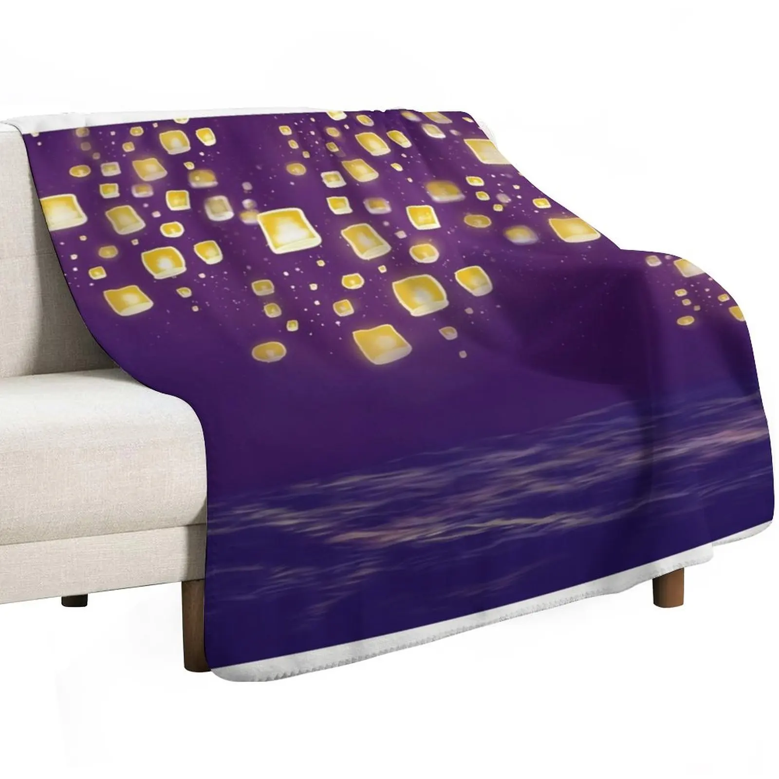 Floating lanterns Throw Blanket Blankets For Sofas christmas gifts Beach Plaid on the sofa Nap Softest Blankets