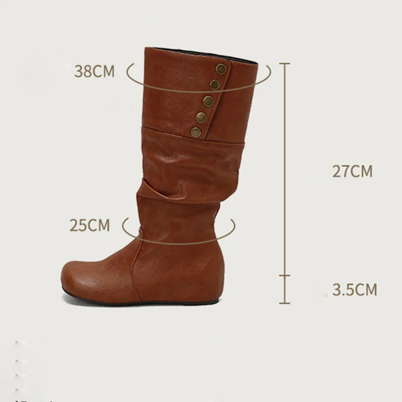 

REAVE CAT Sale Flock Suede Women Warm Knee High Boots 6cm Chunky Heels Zipper Plush Fashion Boots Black Beige Sale Sizes 43-44