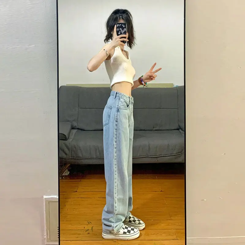 

Женские прямые джинсы, эластичные женские узкие тонкие эластичные удобные мягкие хлопчатобумажные женские джинсовые брюки, модные