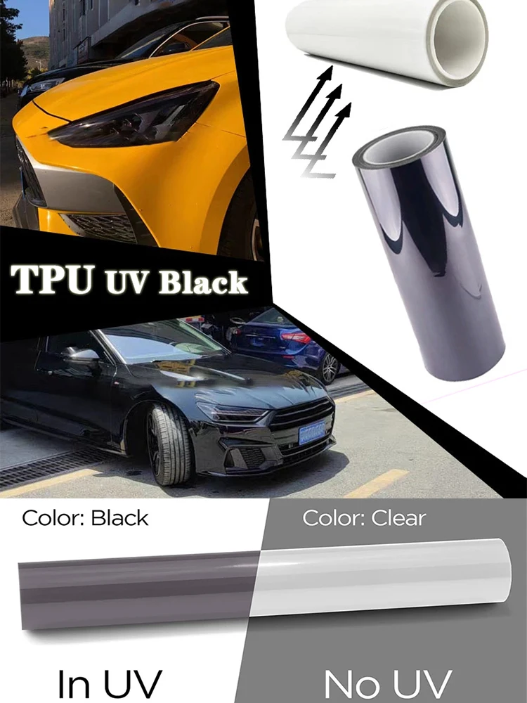 Automotive TPU Scheinwerfer Film Intelligente Licht Steuerung Auto Körper Schutz Film Reparatur Kratzer Photochrome Modifikation Film – Detail 3