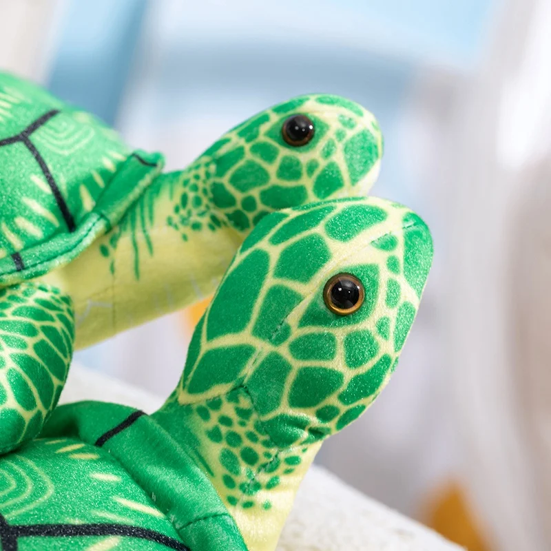 دمية سلحفاة بحرية محشوة ناعمة محاكية للواقع، لعبة حيوانات محشوة، دمية للديكور المنزلي وهدايا أعياد الميلاد