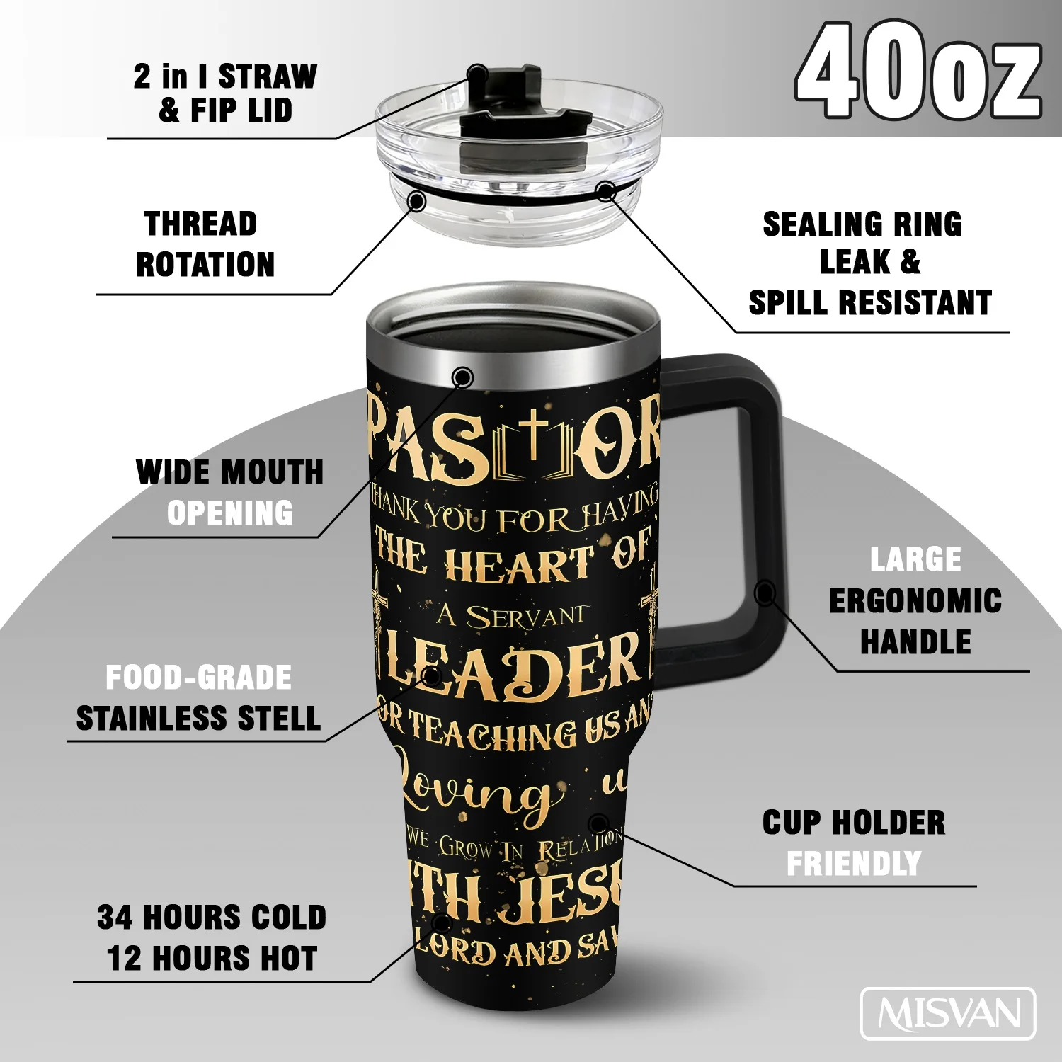 1個、40オンス、カスタム名、感謝のメッセージデザイン。断熱ステンレス鋼カップ。大容量、車載用、携帯可能、パーソナライズされたギフト。