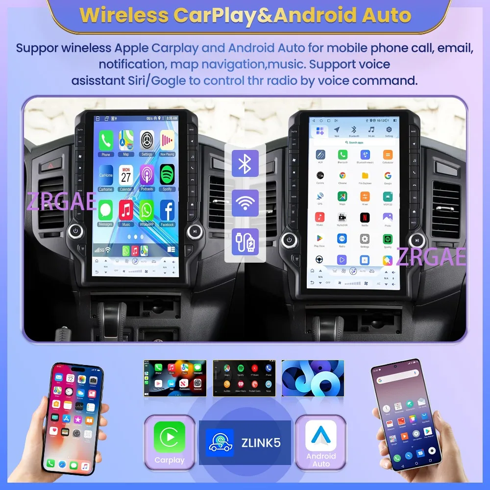 14.5‘’ Android15 Car Radio ForMitsubishi Pajero 4 V80 V90 2007-2012 Multimedia Player Tesla Style Wireless Carplay Auto Stere