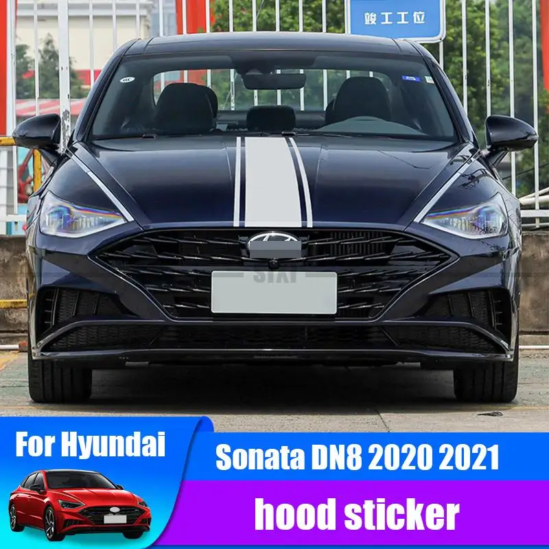 

For Hyundai Sonata DN8 2020 2021 Hood Color Change Film Decorative Pull Flower Film Stripes