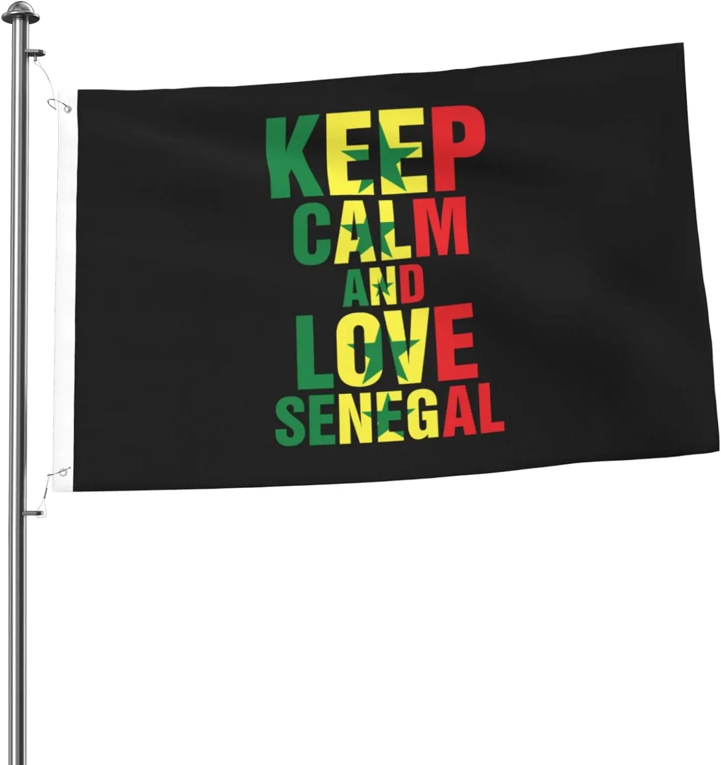 Flagnshow 100% Polyester Keep Calm And Love Senegal Flag