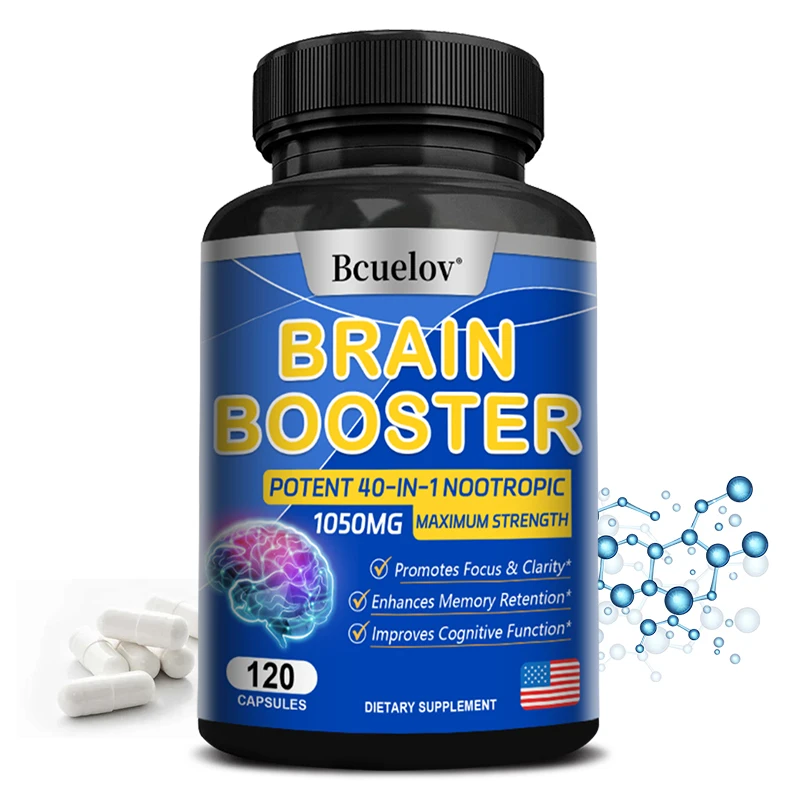 

Brain Supplement - 40-in-1 Powerful Formula, 1050 Mg - Supports Memory, Cognitive Function, Focus, and Clarity