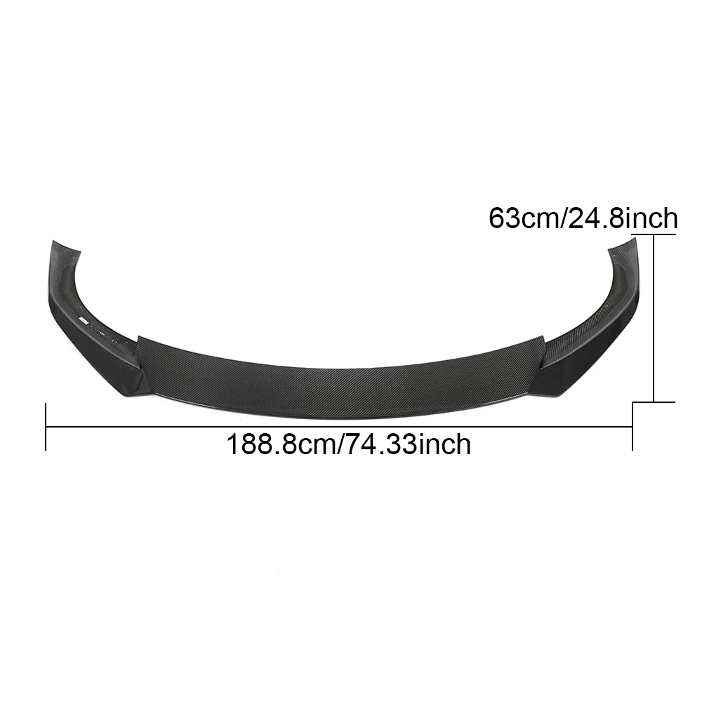 Product Customization Fits forTesla Model S Plain 2021-UP REAL Carbon Front Bumper Lip Spoiler Customized Carbon Black