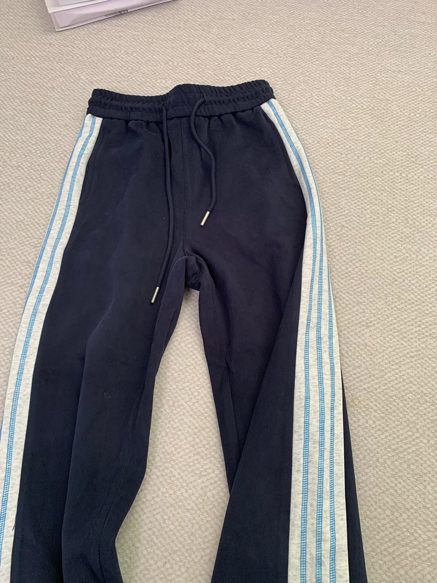 Cleanfit Casual Sports Pants Men's Spring Autumn Loose Waist Trousers American Style Knife Leisure Drapey Stripe Weave Belt