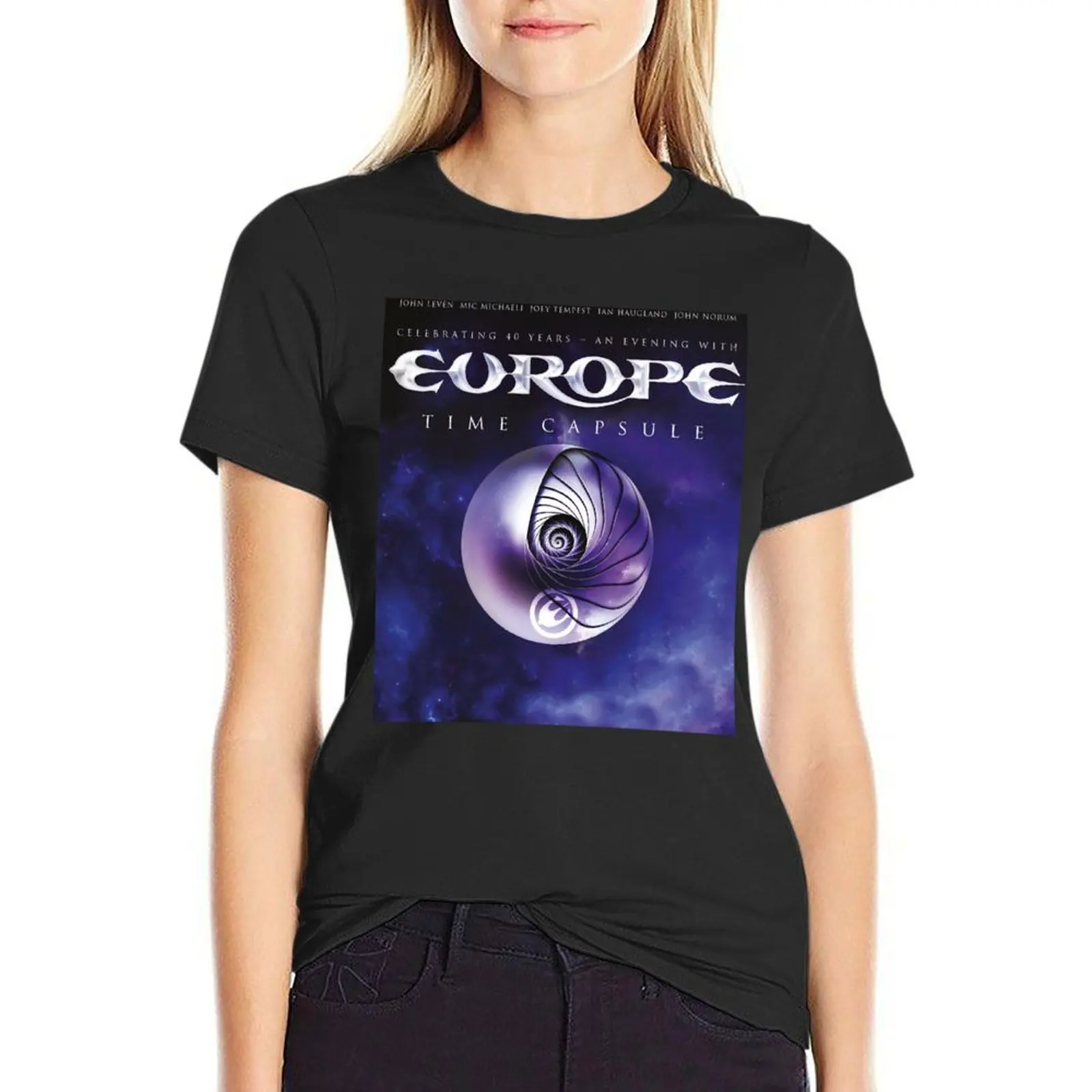 

Celebrating of the Europe Old Capsule 40 Years T-shirt female aesthetic clothes Women's summer blouses 2024