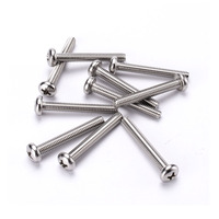 50X M1 M1.2 M1.4 M1.6 M2 M2.5 M3 M4 Mini Micro Small  A2 304 Stainless Steel Cross Phillips Pan Head Screw Round Bolt 2-30mm