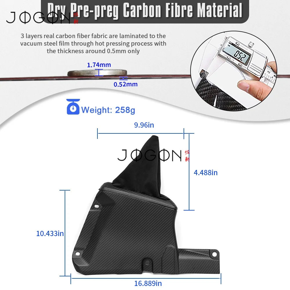 LHD For Toyota GR Yaris 2025 2026 Carbon Fiber & Alcantara Car Interior Gear Shift Bezel Panel & Handbrake Trim Kit Replacement - view 2