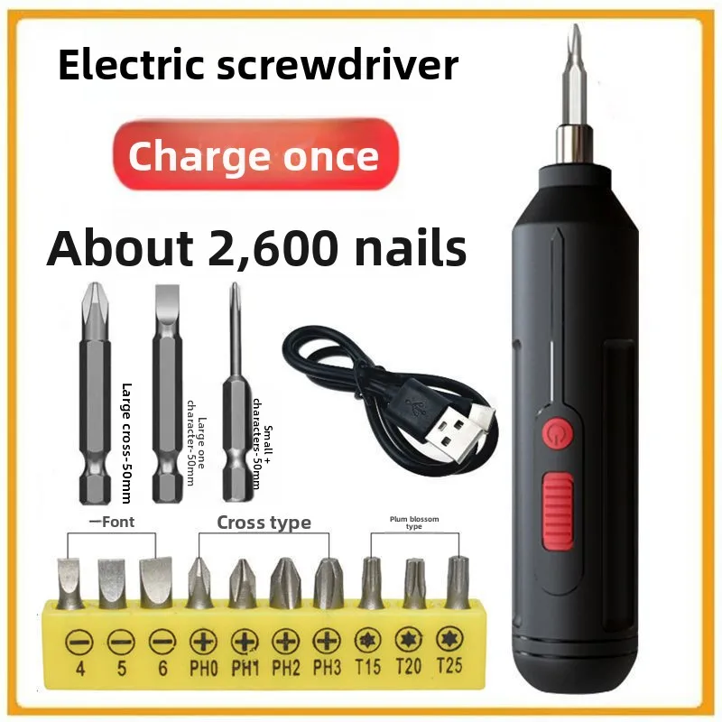Cordless Electric Screwdriver Mini Screwdriver with Brushless Motor, 3.5 N.m Torque, USB Type-C Rechargeable, 190 g Lightweight