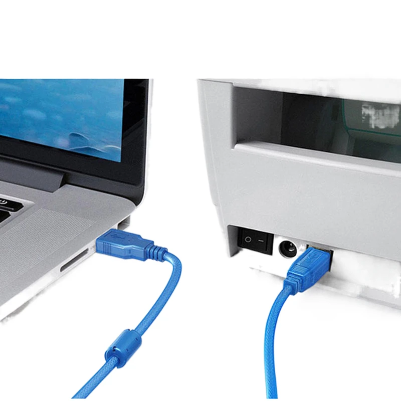 USB 2.0 Printer Cable Type A Male to Type B Male Supports Fast Data Transmission and Charging for Printers Electronic Keyboard
