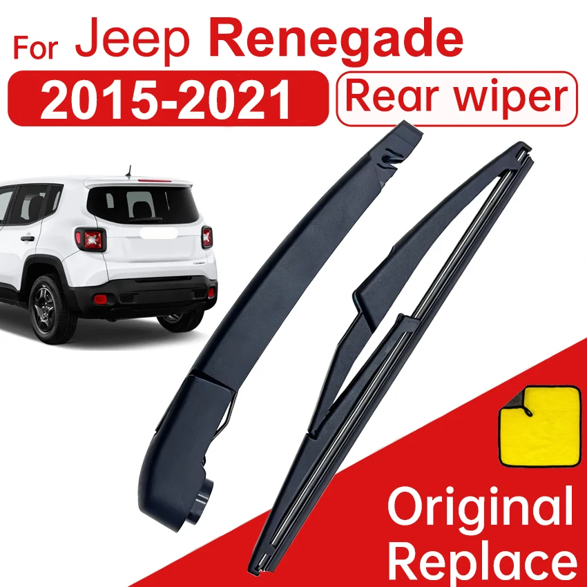Brazo de limpiaparabrisas trasero con escobilla de limpiaparabrisas para Jeep Renegade 2015-2021, reemplazo de escobilla de brazo de limpiaparabrisas trasero