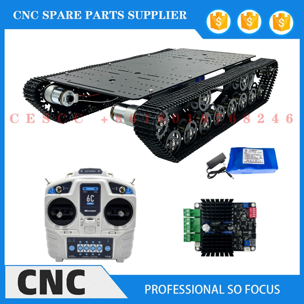Four-wheel drive chassis T800S plastic track intelligent car Large load obstacle robot Mailun development platform