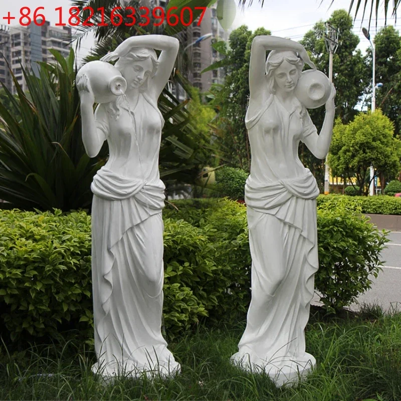 

Украшение Канистра Леди Водный пейзаж Фонтан Дом Сообщество Сад Отель Скульптура