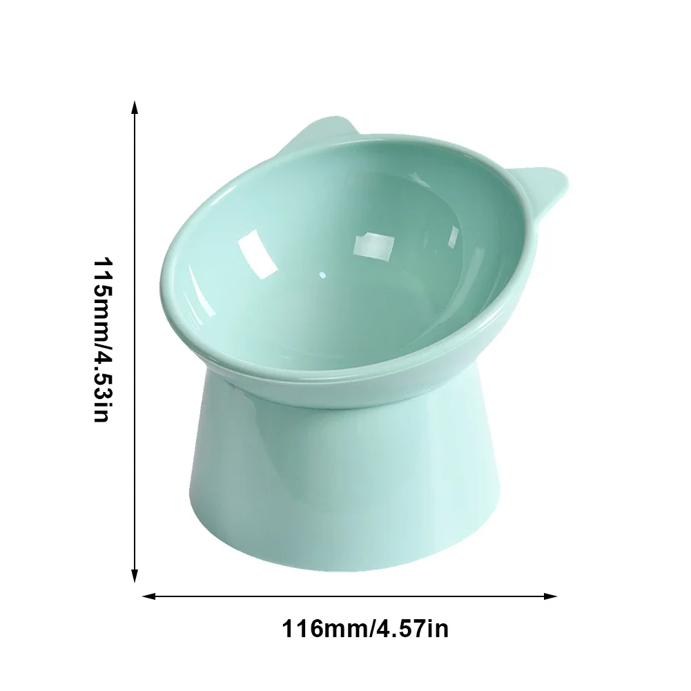 Plastics Diagonal High Feet Cute Protection Cervical Spine Dog Bowl Drink Water Bowl Pet Supplies Cat Bowl Pet Accessories ﻿