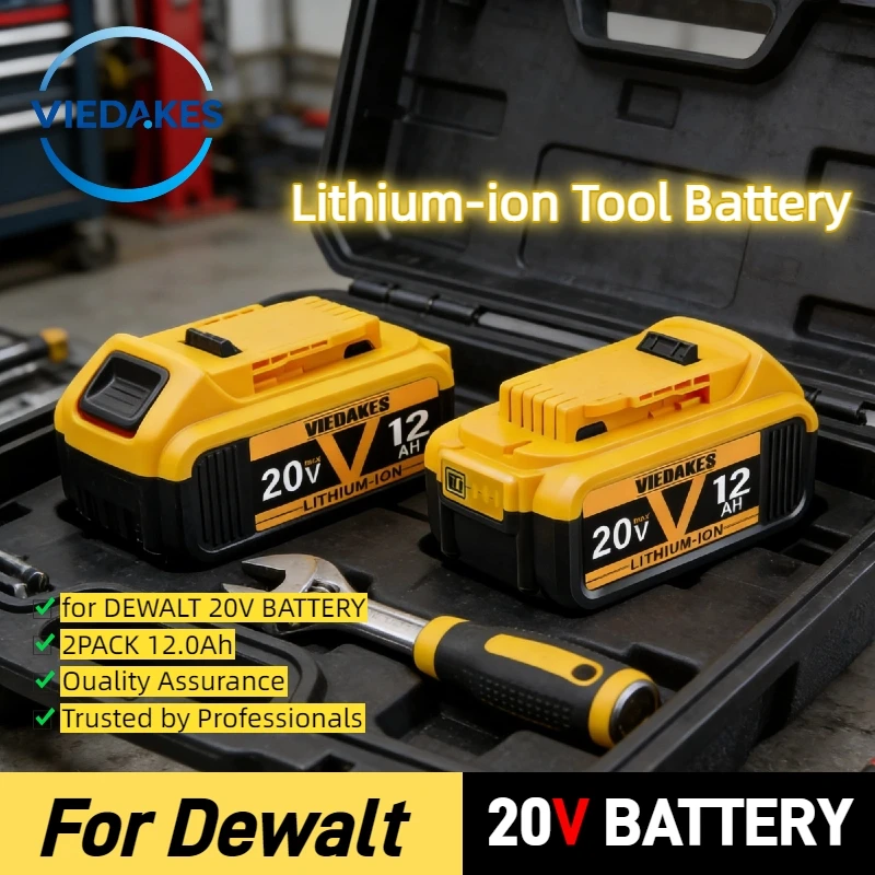 

New 100% Original 12000mAh 20V Power Tool lithium ion battery, for Dewalt 20V Battery DCB206 DCB205 DCB200