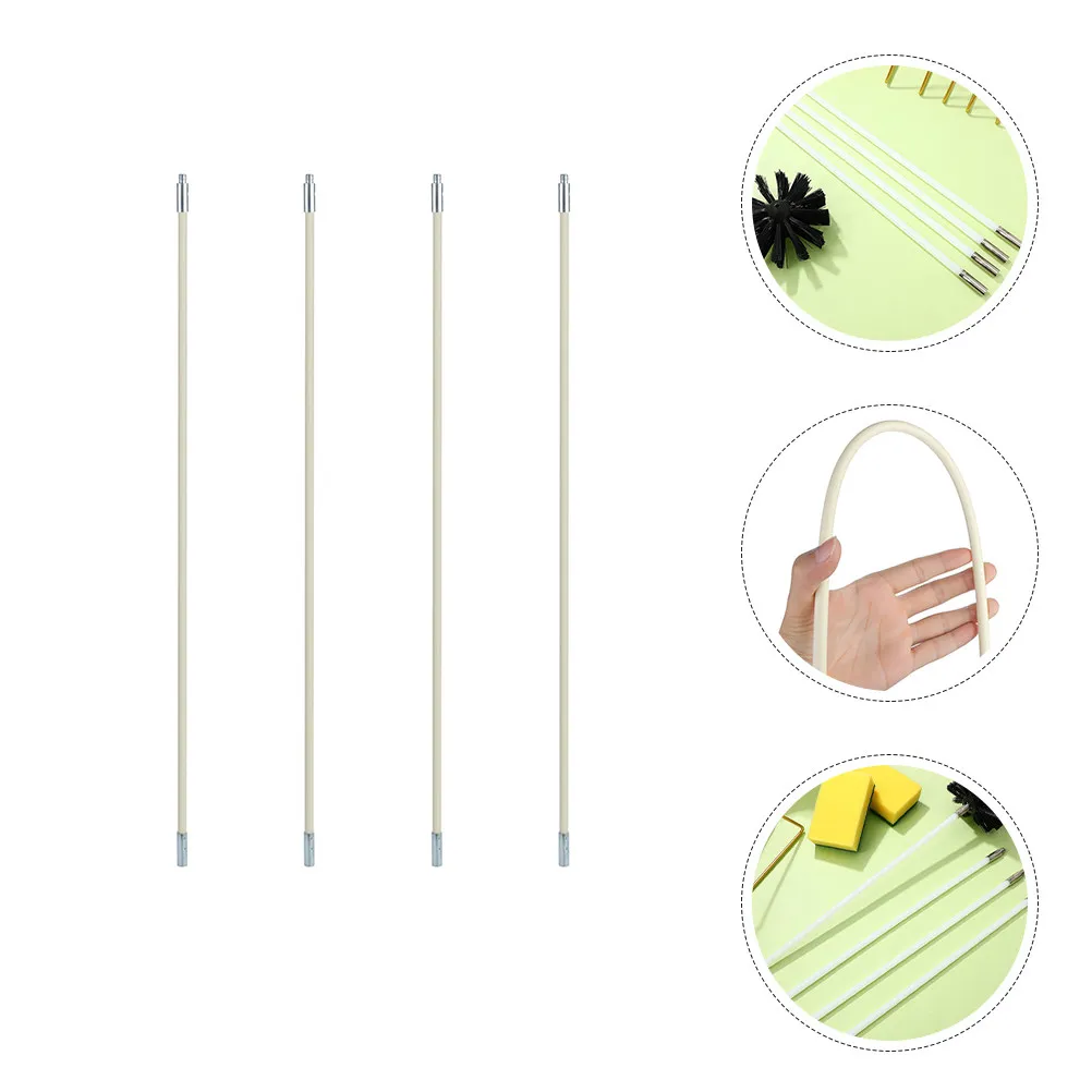 

Набор из 4 щеток-штанг для чистки труб и воздуховодов, инструменты для чистки дымоходов и вентиляционных отверстий сушилок, принадлежности для домашней уборки