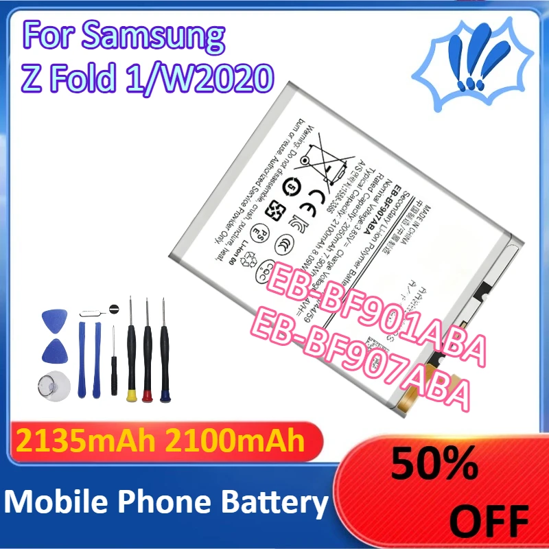 

2135mAh 2100mAh EB-BF901ABA EB-BF907ABA Mobile Phone Battery For Samsung Z Fold 1/W2020 +Tools