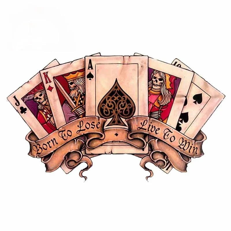 

Art Pattern Poker Retro Fine Decal Vinyl Material Scratch-proof Waterproof Sunscreen High Quality Car-Stickers Kk