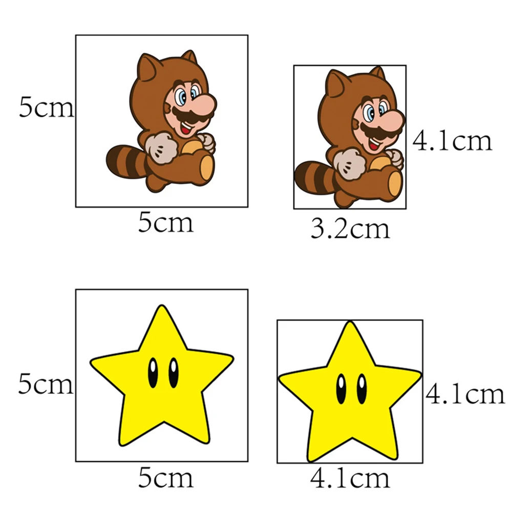 20 Stuks Cartoon Spel Super Mario Tattoo Stickers Tijdelijke Waterdichte Nep Tatoeages Voor Arm Body Cool Kids Party Stickers Decoratie