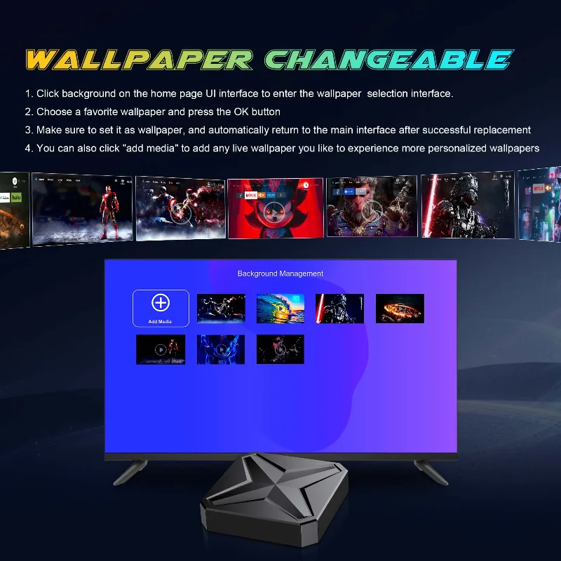 2026 Q1MINI+ Smart TV Box Android14 WiFi 6 Dual UI Interface RK3518 2GB 16GB Voice Assistant HD 8K Media Player Set Top Box view 5