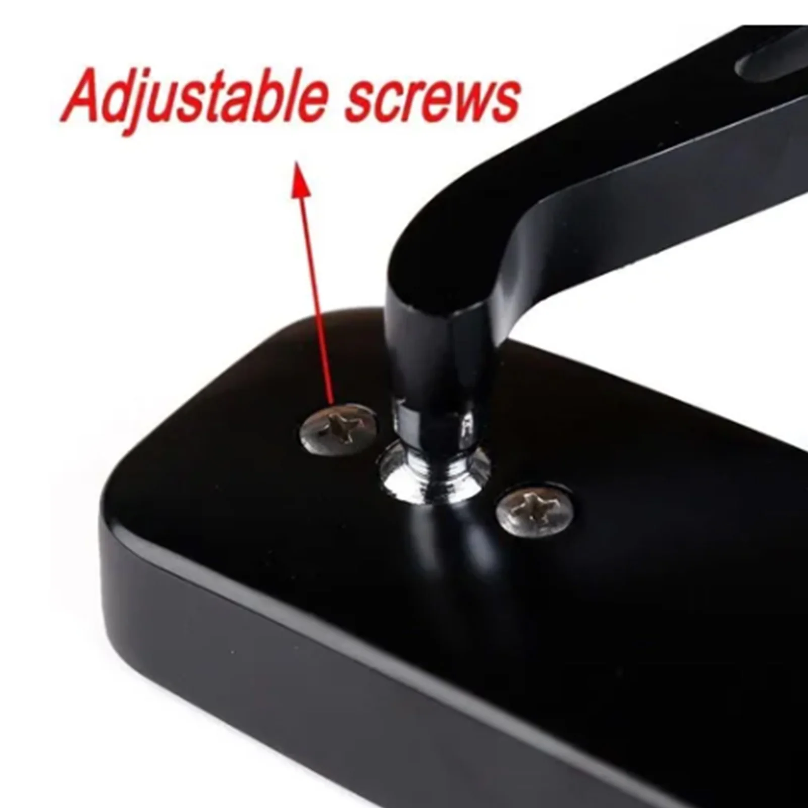 Motorbike Rearview Mirror Motorcycle Rearview Mirror Rectangular Aluminum Alloy  Handlebar Mirror for Motorbike