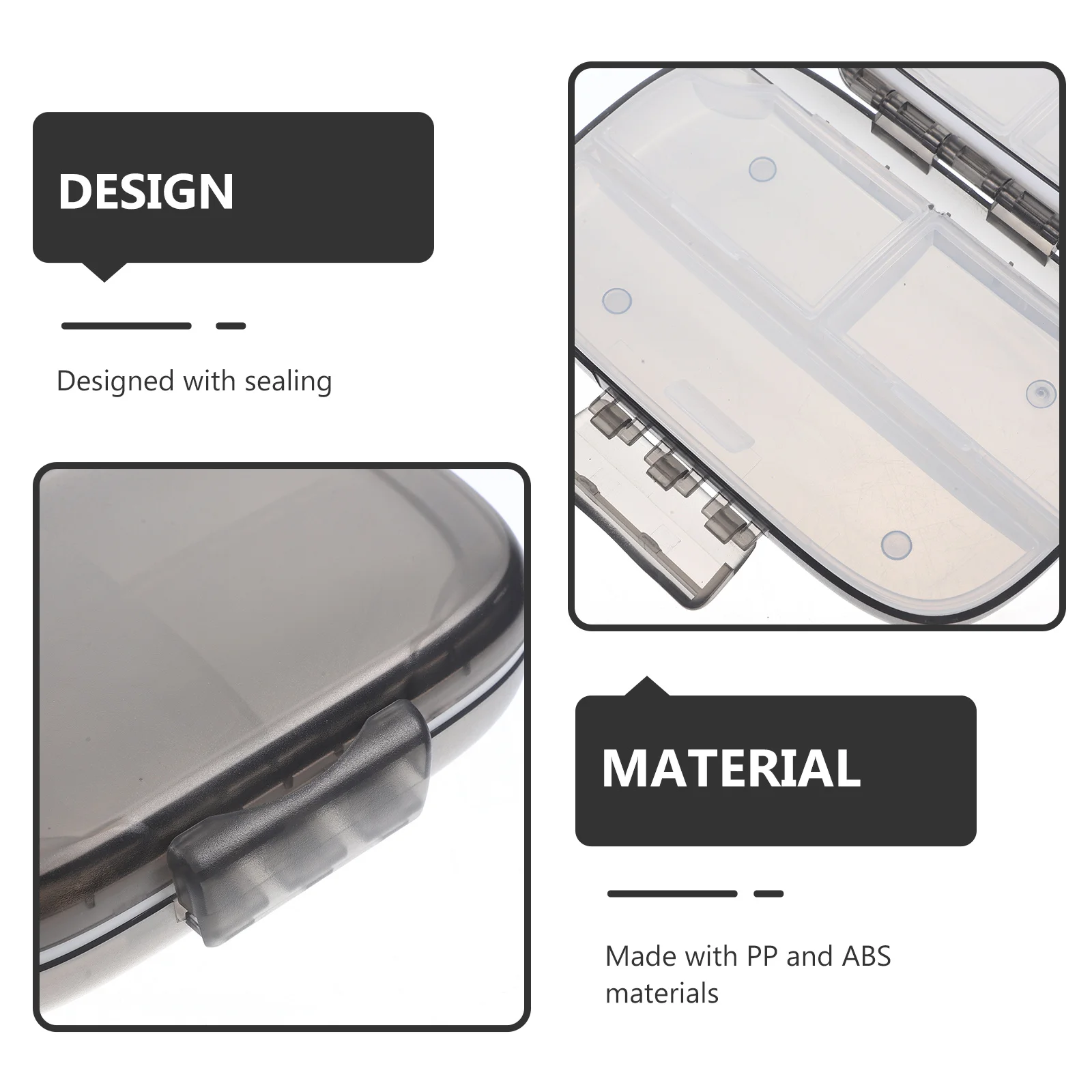 

Medicine Box Portable Small Plastic Organizer Travel Supply Weekly Pill Storage Container For Vitamins Sealed Dispenser