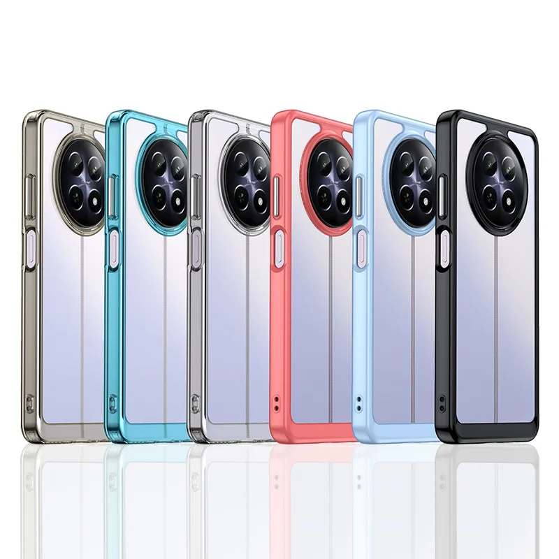 

For Realme 13 5G Case For Realme 12 12X 13 5G Cover 6.72 inch Colorful Soft Edge Silicone Transparent Bumper For Realme 13 12 5G