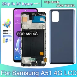 TFT LCD For Samsung Galaxy A51 4G A515 LCD Touch Digitizer Screen Assembly Parts With Frame for Samsung A51 4G LCD