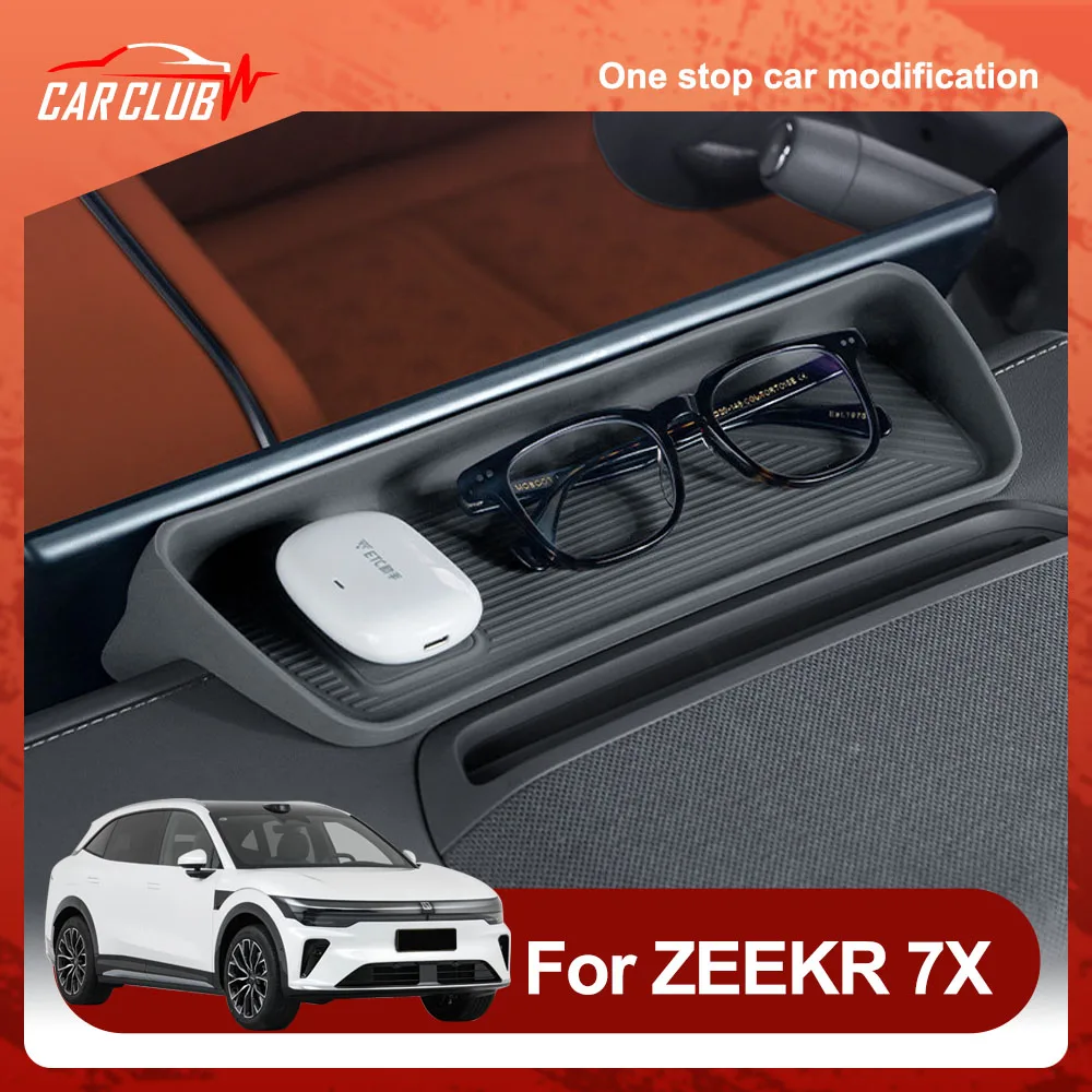 Storage Box Behind The Central Control Screen Fit For ZEEKR 7X 2026 2027 Silicone Material Storage Box Car Modification Parts