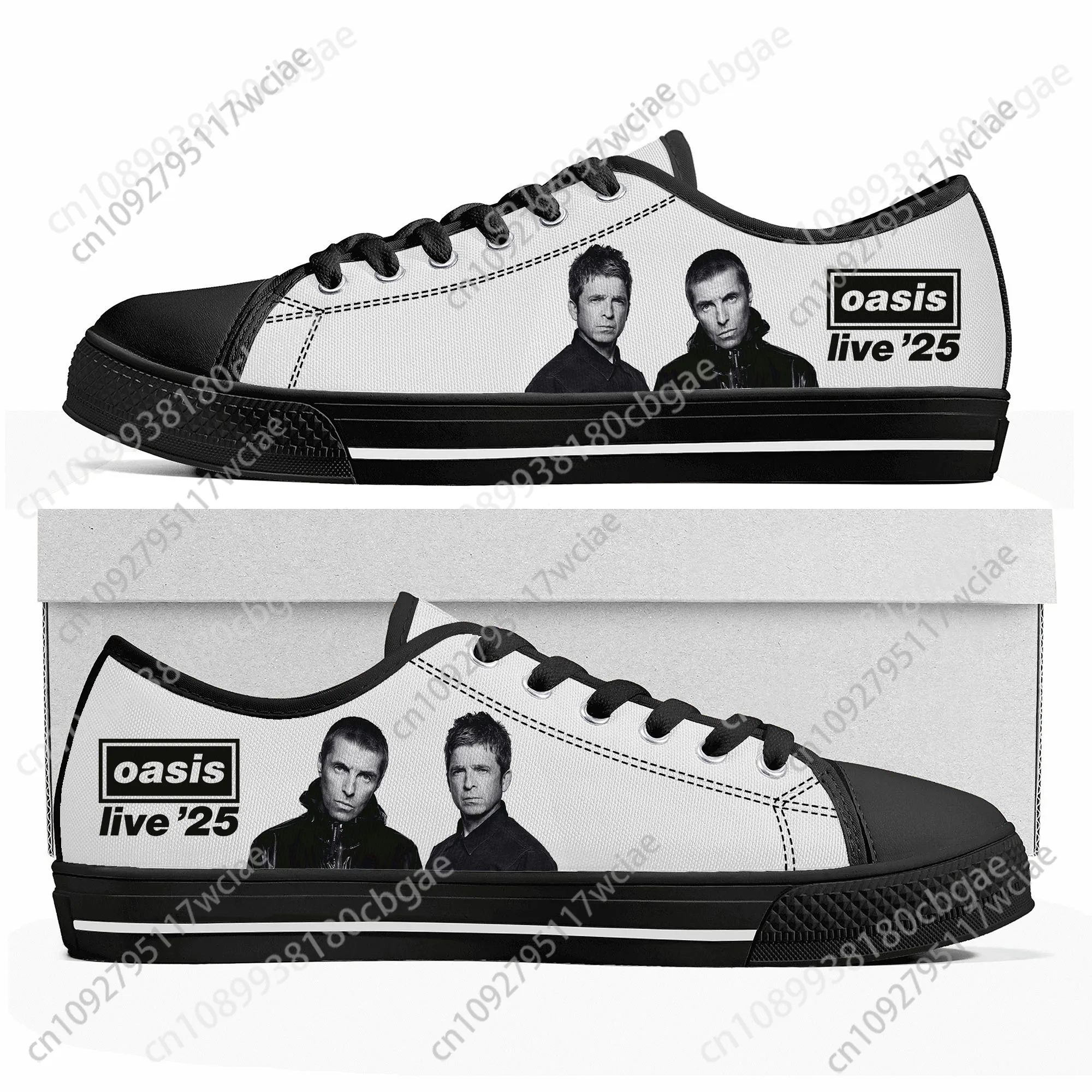

Oasis Rock Band shoes Low Top Sneakers Mens Womens Teenager High Quality Canvas Sneaker couple Casual Shoes Customize DIY Shoe