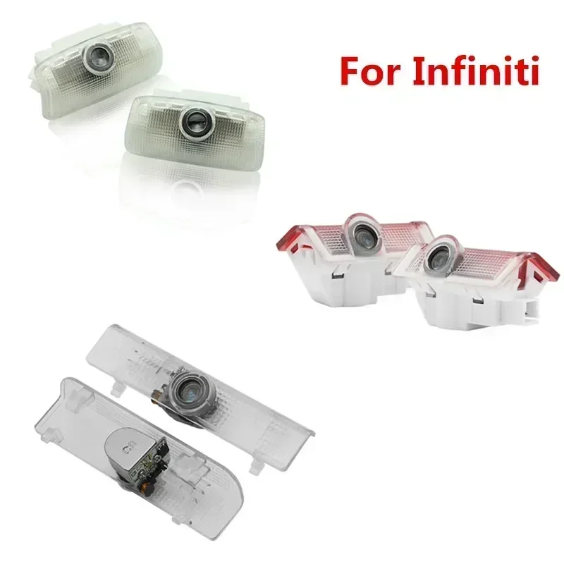 Led Car Door Logo Light HD Laser Welcome Courtesy Lamp For Infiniti QX50 EX25 Q50 Q60 Q70 FX G M EX QX30 JX35 QX60 QX70 QX80