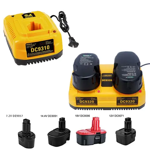 DC9310 DC9320 Battery Charger For Dewalt 7.2V-18V Nicad & Nimh Battery DW9057 DC9071 DC9091 DC9096 DE9039 DE9095 Power Tool