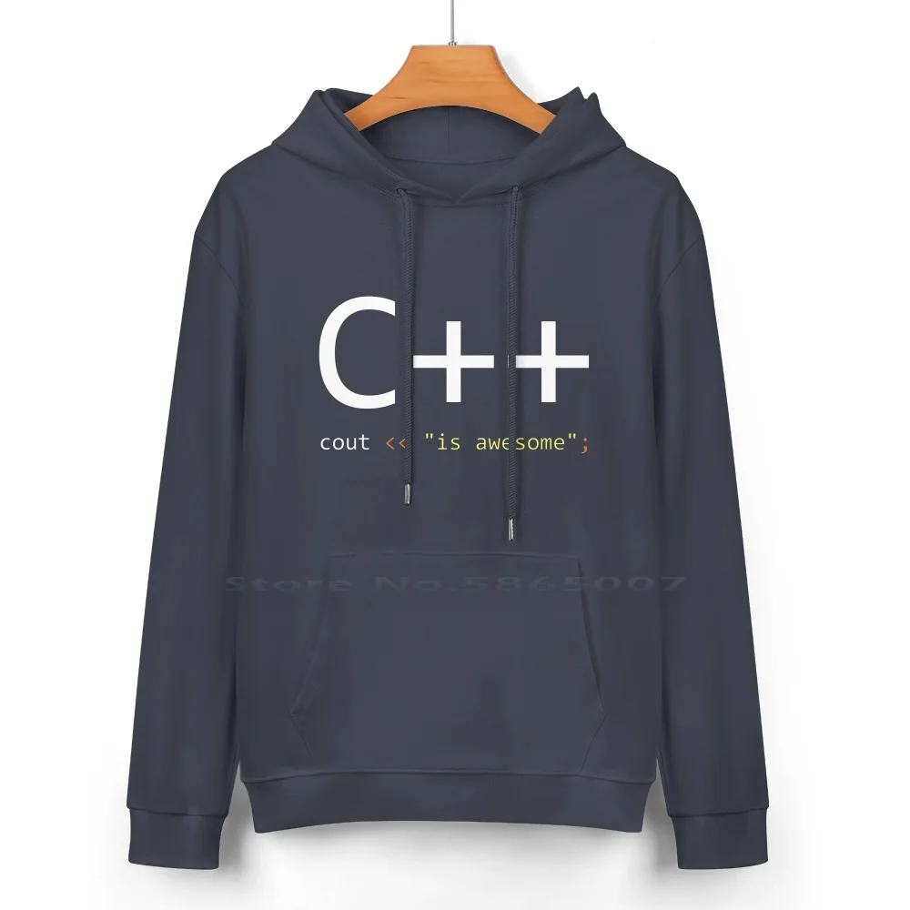 C Is Awesome-Computer Programming Pure Cotton Hoodie Sweater 24 Colors Programming Memes C Plus Plus Funny Programming