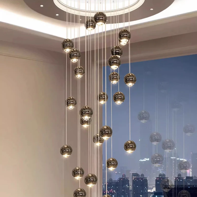 Modern home decoration crystal chandelier, stair Pendant lamp, living room Pendant lights, interior lighting