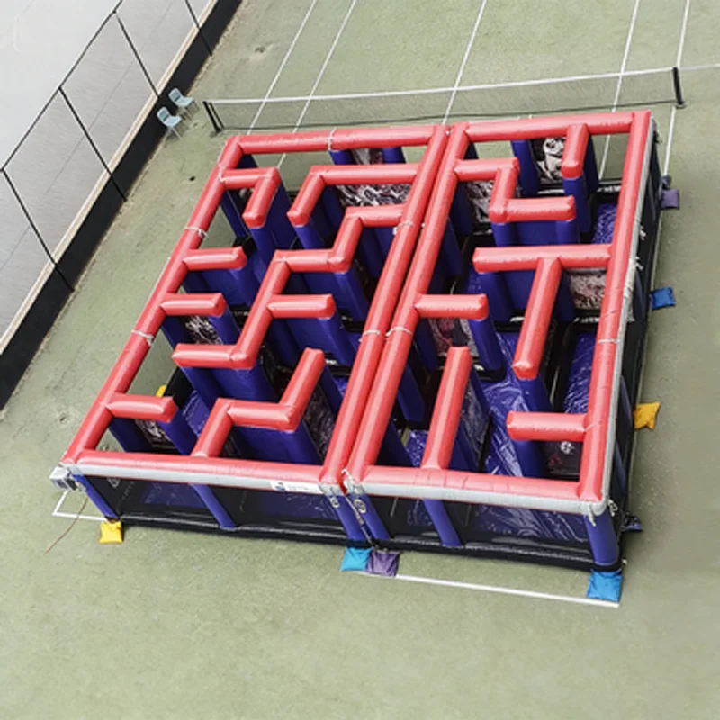 Custom Large Outdoor Inflatable Haunted House Beehive Castle Maze Kids Playground with Giant Climbing Slide Play Structure