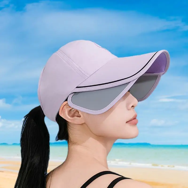 Sunscreen Hat Retractable Baseball Caps Sun Visor Hats Quick-Drying Outdoor Sports Sunscreen Hat Summer Sun Protection Visor For