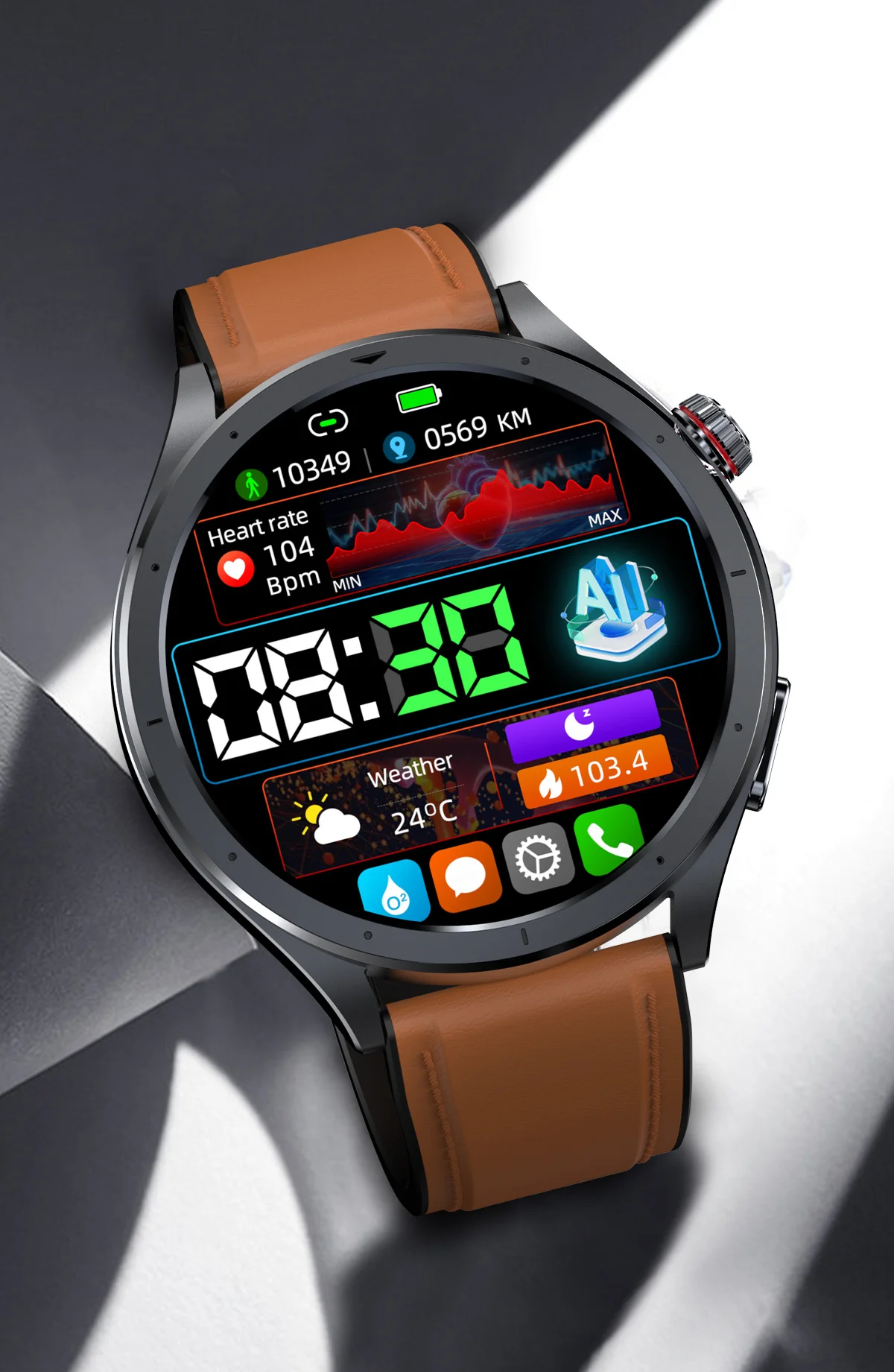 2026 Neue Körperfettanalyse Gesundheits-Smartwatch EKG+PPG Harnsäure Blutdruck Blutsauerstoff Uhr Anruf-Smartwatch für Männer Frauen – Detail 32